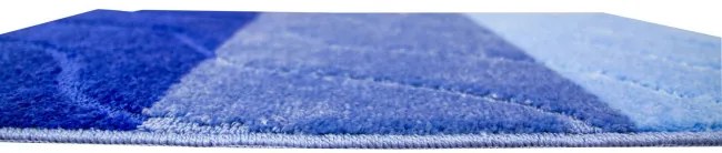 Sada kúpeľňových koberčekov FIORI modrá, pruhy