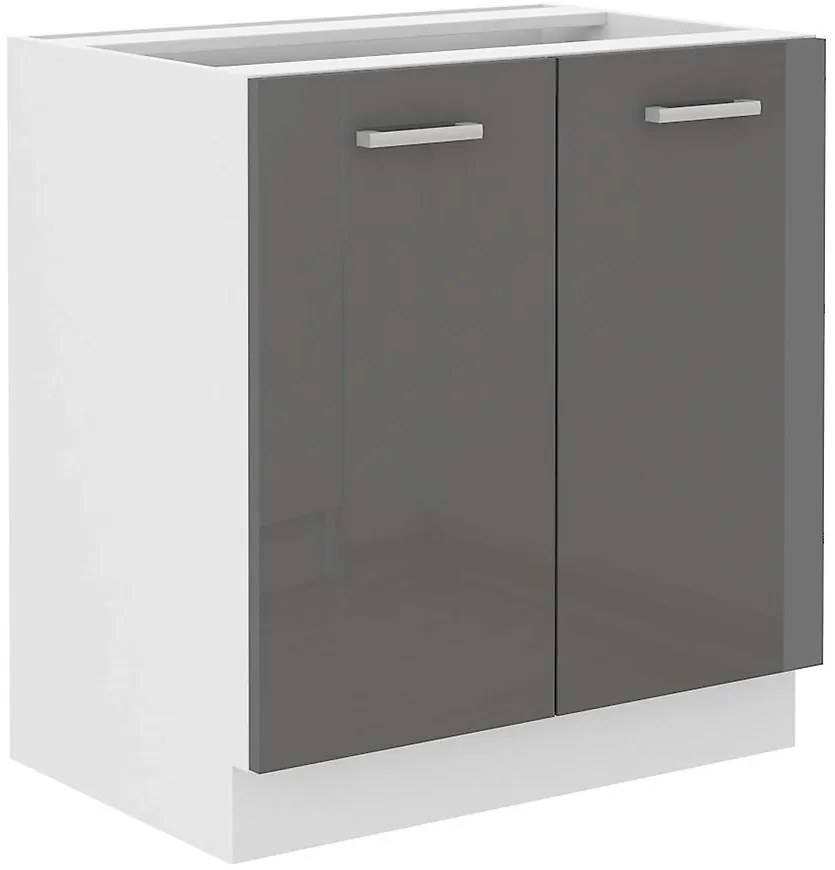 Skrinka do kuchyne SONIA šedý lesk 80D 2F BB