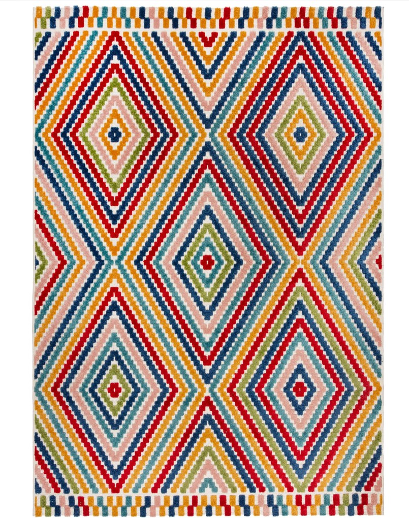 Kusový koberec Miami Bay Diamond Multi – na von aj na doma, 200x290, viacfarebná, exteriér, Flair Rugs