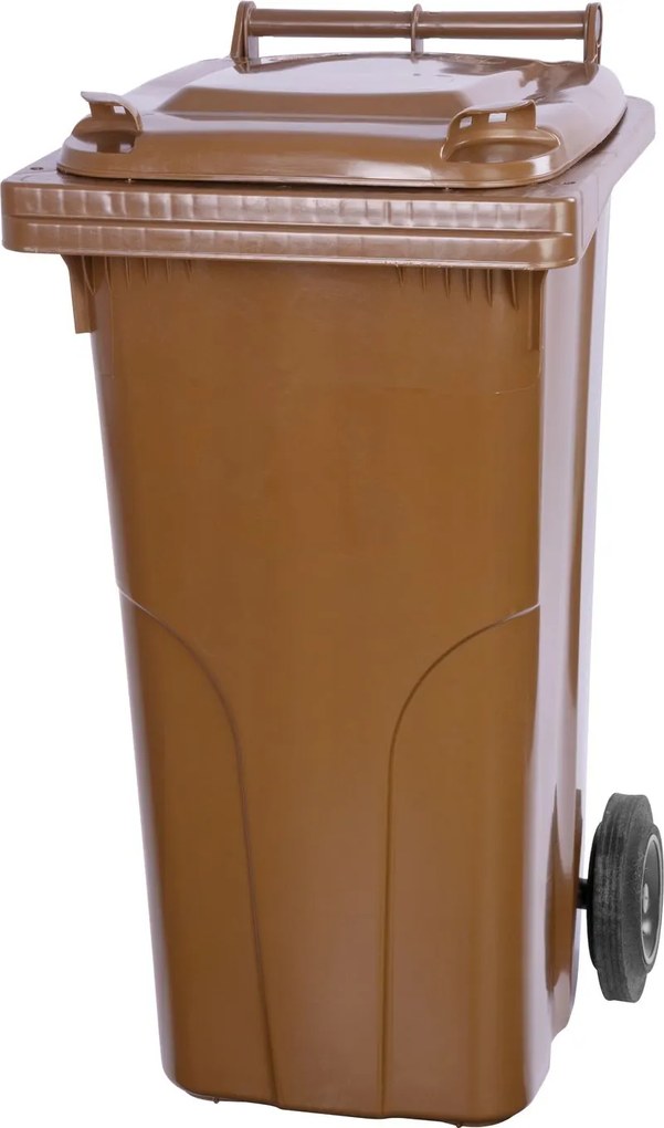 Popolnica na odpad Europlast 120 lit., plast, hnedá 8014, HDPE