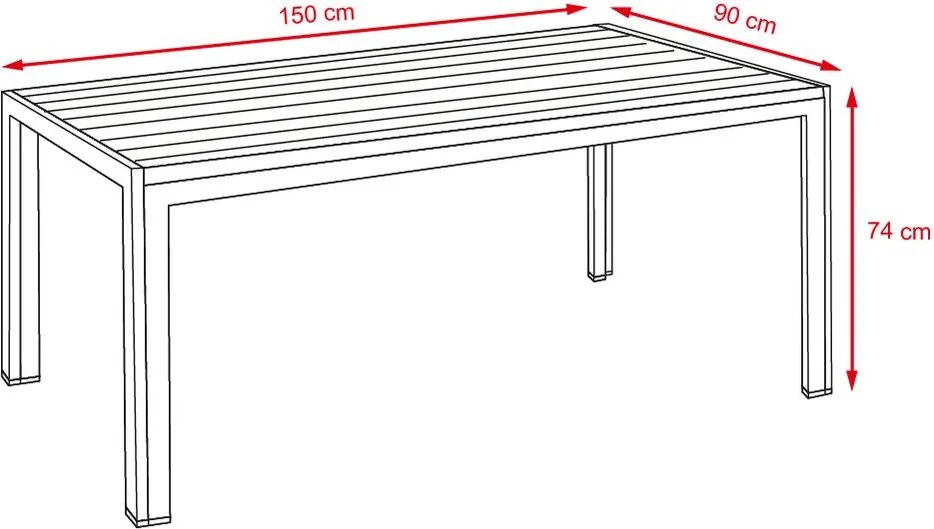 Set záhradného nábytku VIKING L + 6x PARIS