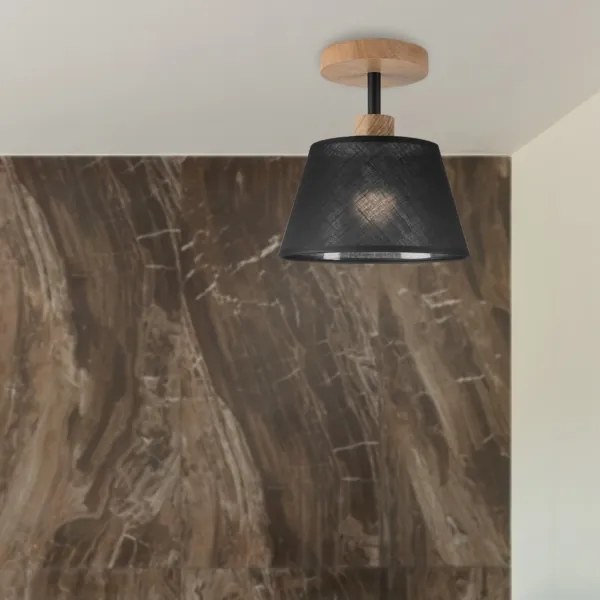 Brilagi - LED Prisadený luster ANTHONY 1xE14/60W/230V dub/čierna