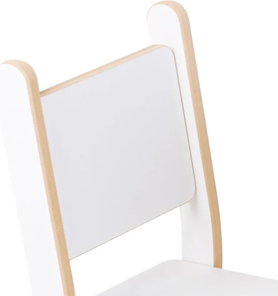 Montessori súprava do detskej izby – stôl a stolička, biela