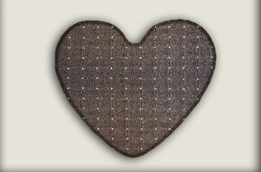 Vopi koberce AKCE: 100x120 - srdce cm Kusový koberec Udinese hnědý srdce - 100x120 - srdce cm