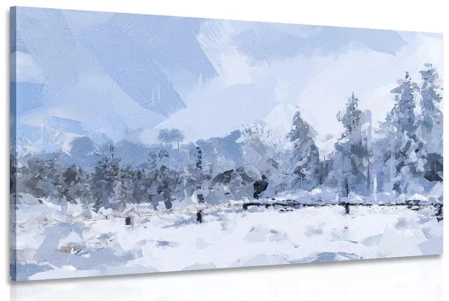 Obraz nádielka snehu v lese Varianta: 90x60