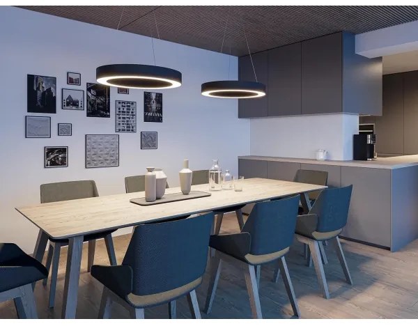 LED2 - LED Stmievateľný luster na lanku SATURN LED/50W/230V 3000K/4000K čierna