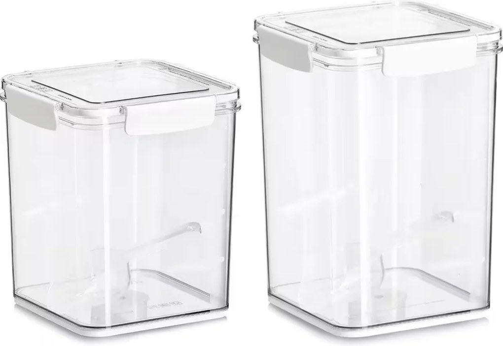 ZELLER PRESENT Dóza na potraviny s 4 klipmi, vrátane odmerky, 5100 ml, COMPACTA