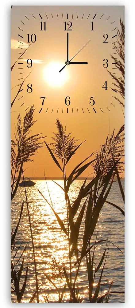 Gario Hodiny na stenu Trstina pri západe slnka Rozmery: 40 x 118 cm