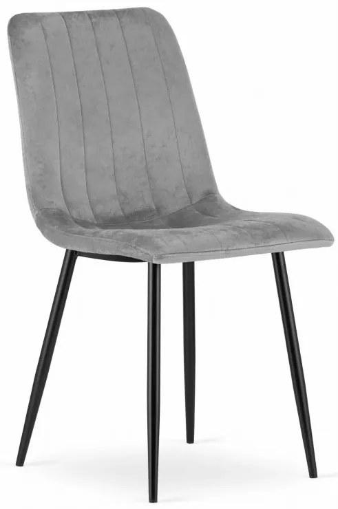 Set 4 kresiel LAVA - svetlosivý zamat