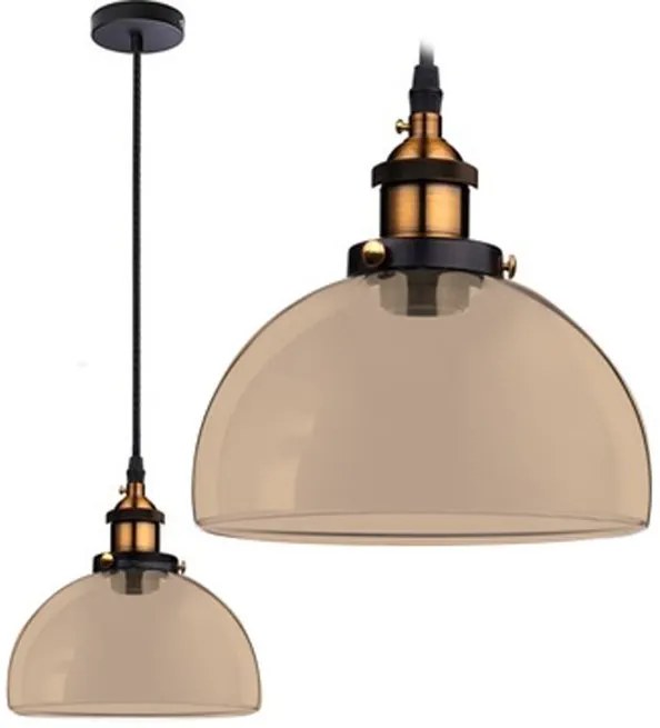 Toolight - Závesné sklenené stropné svietidlo Verto C, číre sklo, OSW-00138