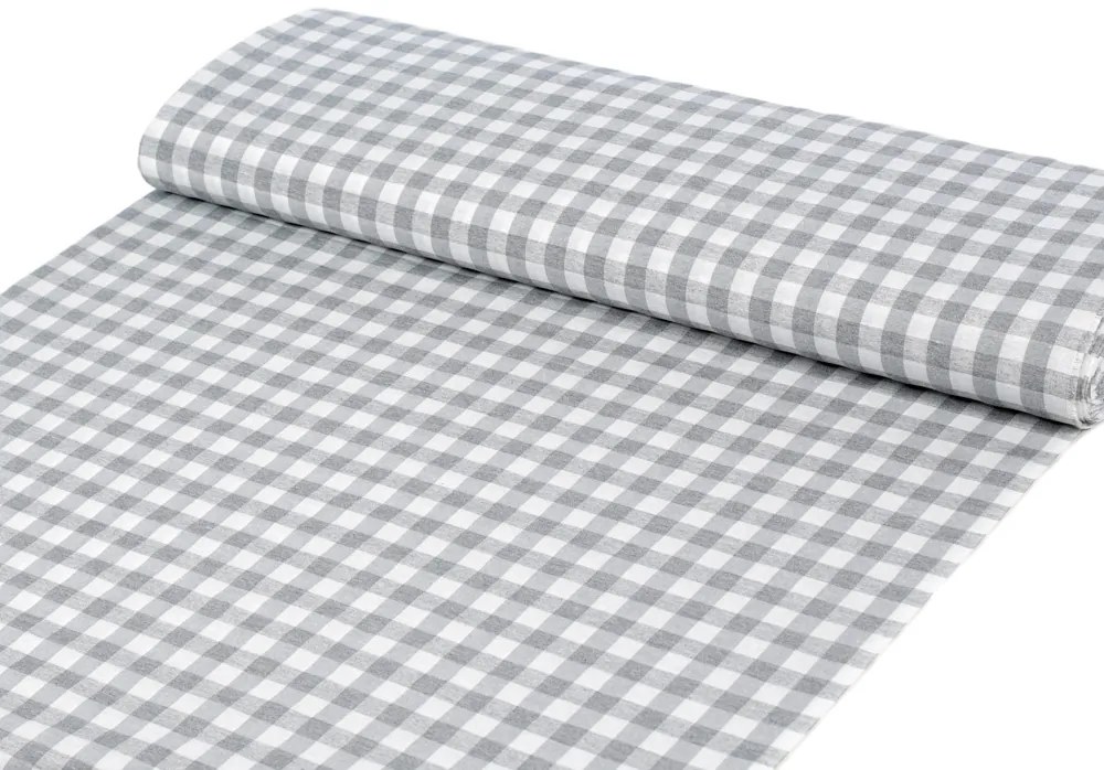 Biante Dekoračný obdĺžnikový obrus Rebeka RE-019 Sivo-biela kocka stredná 80x120 cm