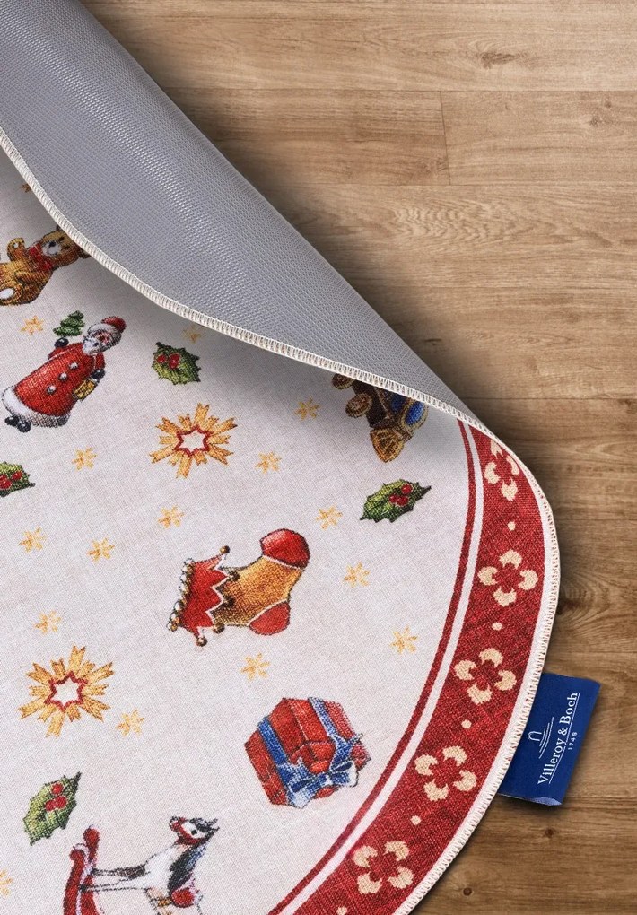Villeroy & Boch Kusový koberec Toy's delight s potlačou 106192 Red, Multicolor kruh, 150x150 (priemer) kruh, červená, obývacia izba