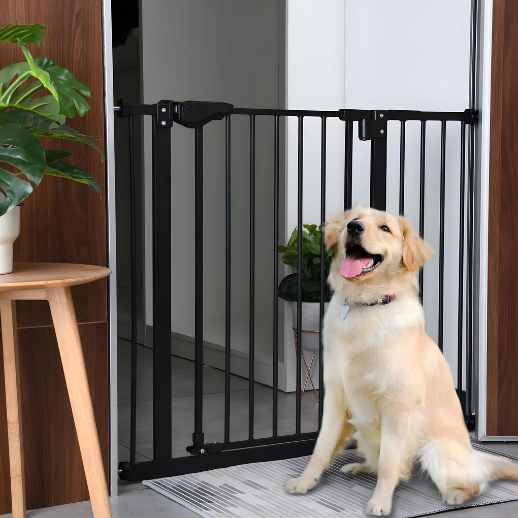 Bezpečnostná zábrana 74-105 cm na schody, čierna ECOTOYS