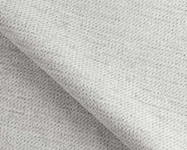 Rohová sedačka Fubu, šedo-krémová štruktúrovaná látka, pravý roh