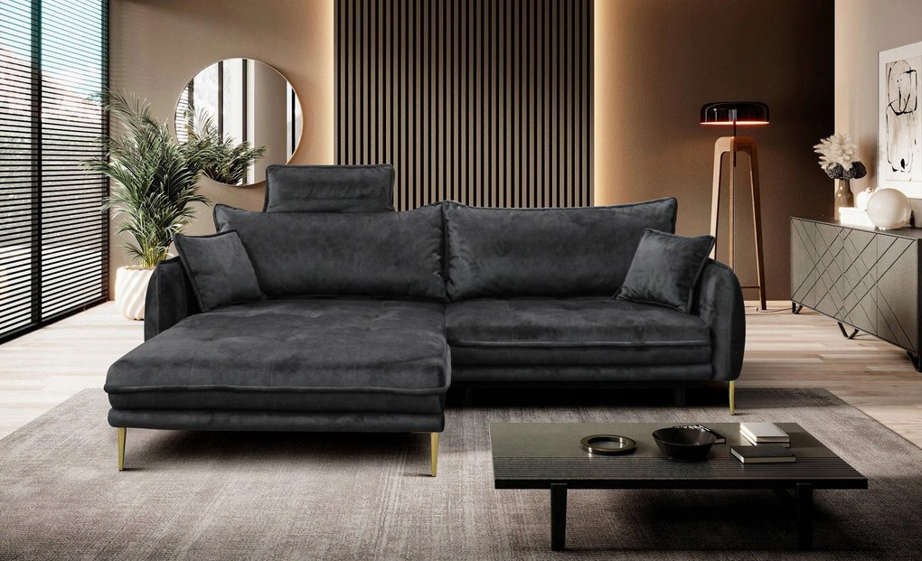 XXXLutz ROHOVÁ SEDAČKA, textil, antracitová MID.YOU - Sedačky - 001574006216