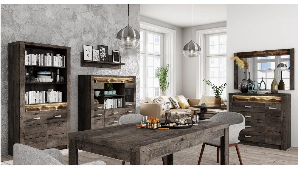 Tempo Kondela Vitrína, jaseň tmavý, INFINITY I-04