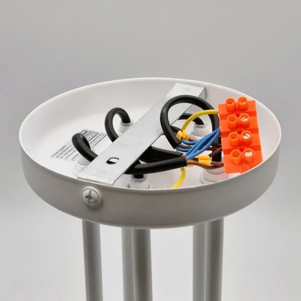 Prisadený luster MATYLDA 5xE27/60W/230V biela