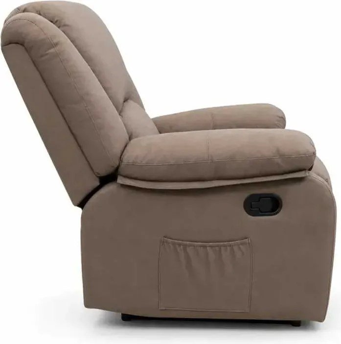 LuxuryForm DESIGN Televízne kreslo VELORA s polohovaním - Taupe