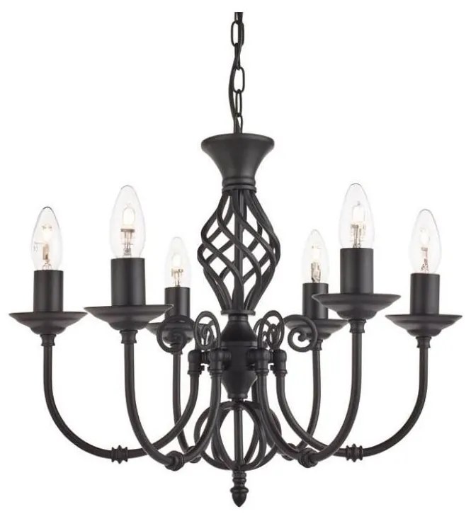 Searchlight 3379-6 - Luster na reťazi ZANZIBAR 6xE14/60W/230V