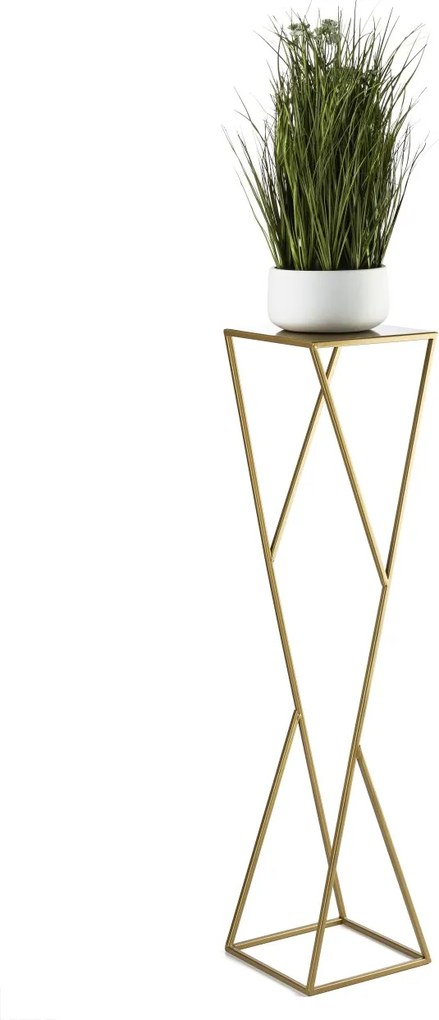 STOJAN NA KVETINÁČ LOFT3 100X24X24 CM ZLATÁ