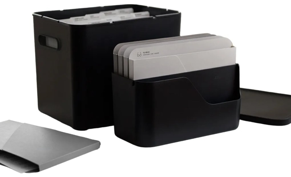 Rotho Súprava – Organizér na poštu + Archivačný box - myPAPER čierny