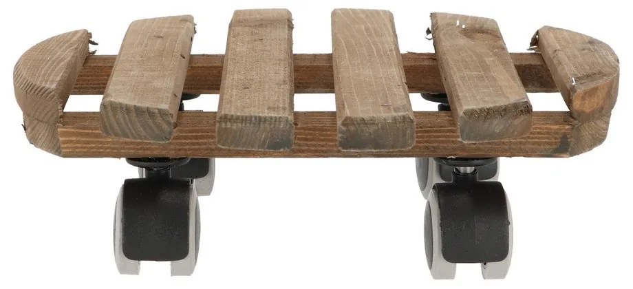 Drevený pojazdný podstavec pod kvetináč ø 29 cm (výška 8 cm) Indoor – Esschert Design
