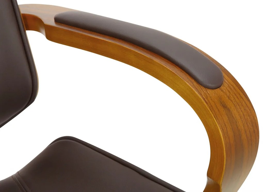 Design-Shop Kancelárska stolička Dayton - drevo orech - Hnedá