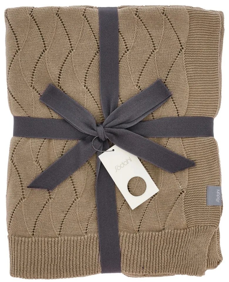 Hnedá pletená deka 130x170 cm Gentle – Södahl