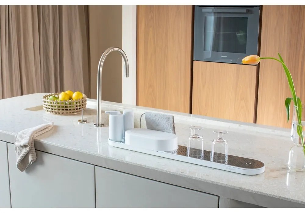 Biely plastový stojan na umývacie prostriedky SinkStyle – Brabantia