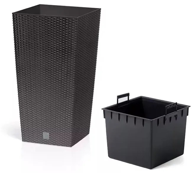 Plastový kvetináč DRTS170 17 cm - hnedá