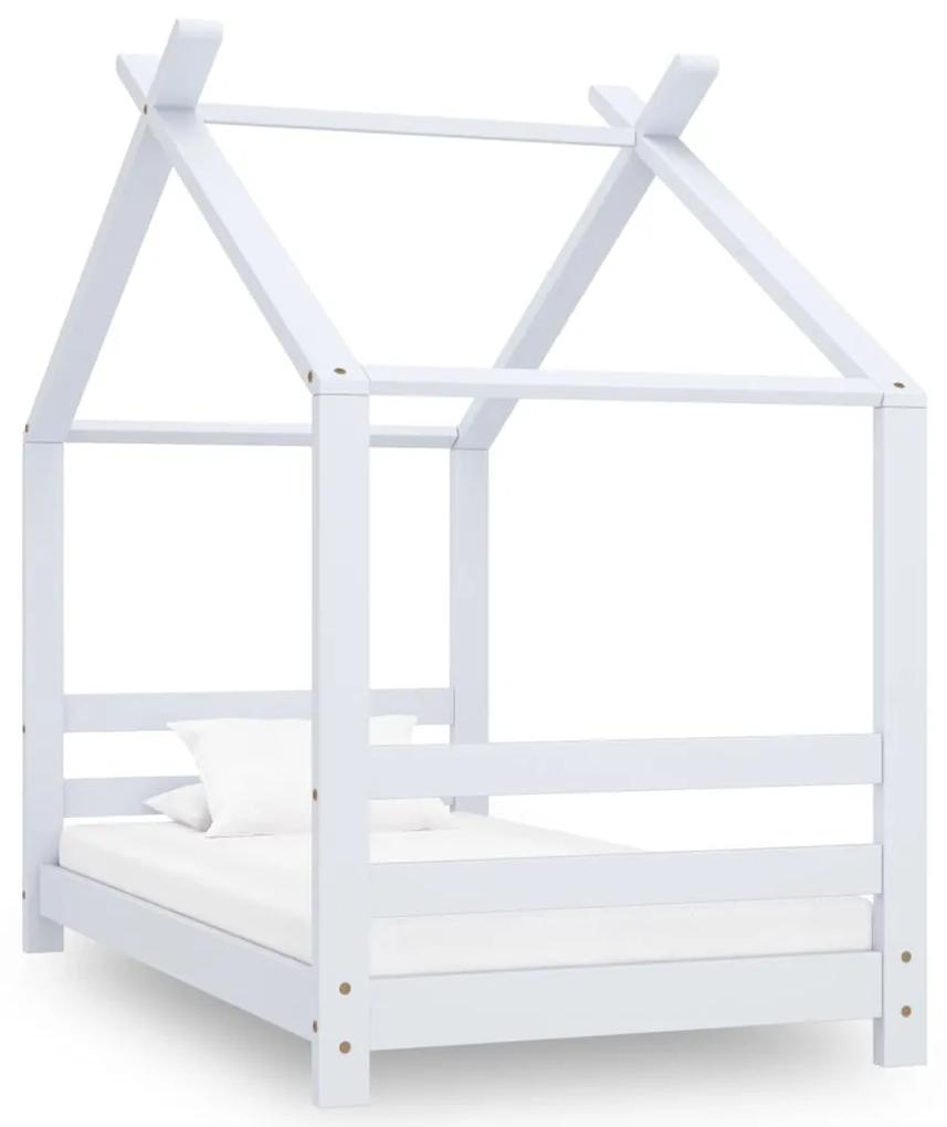 vidaXL Rám detskej postele biely 70x140 cm borovicový masív