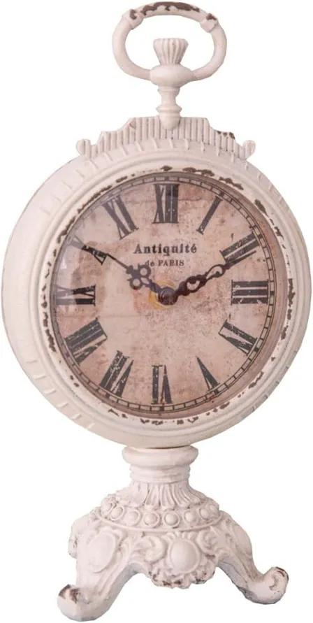 Biele hodiny Antic Line Pendulette Baroque