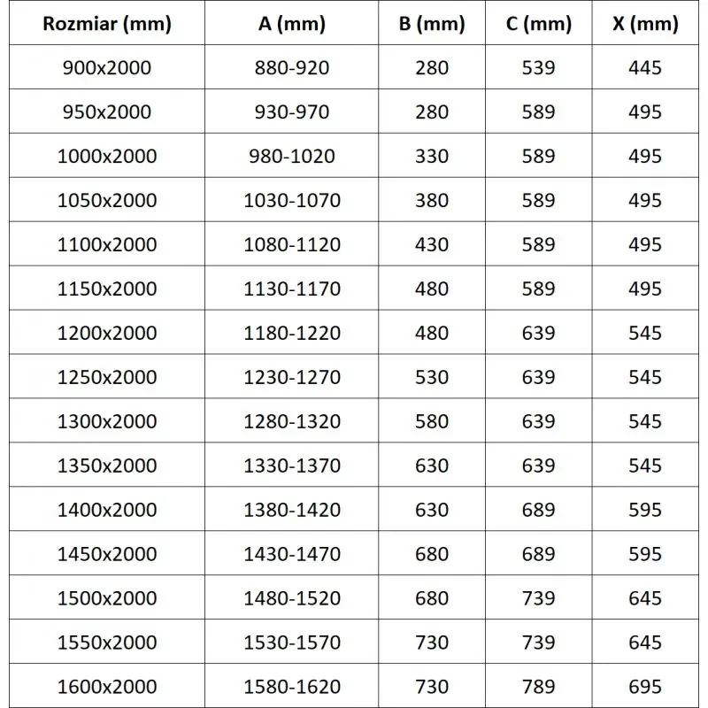 Mexen Exo, výklopné sprchové dvere 90 cm, číre sklo, zlatá, 819-090-000-50-00