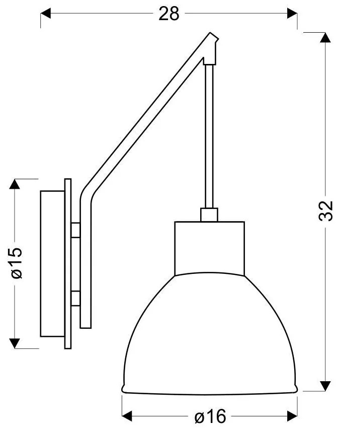 Candellux VARIO Nástenné svietidlo 1X60W E27 BLACK 21-73495