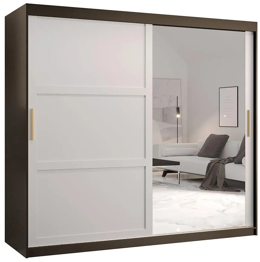 Skriňa Amiro 2 200 čierny/biely