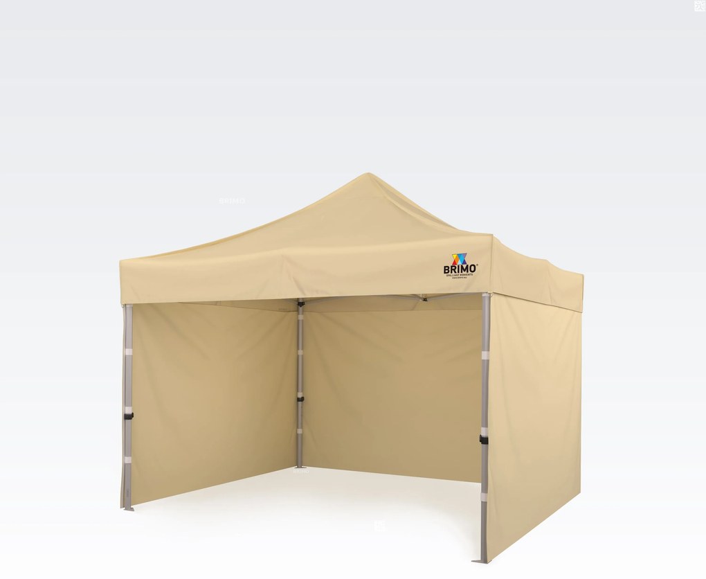 BRIMO Prémiový Párty stan 3x3m Hliník | Najvyššia odolnosť – BRIMO - s 3 stenami - Béžová 13
