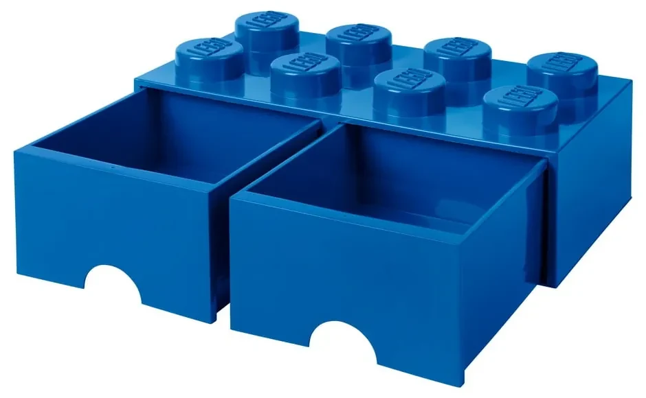 Tmavomodrý úložný box s dvoma zásuvkami LEGO®