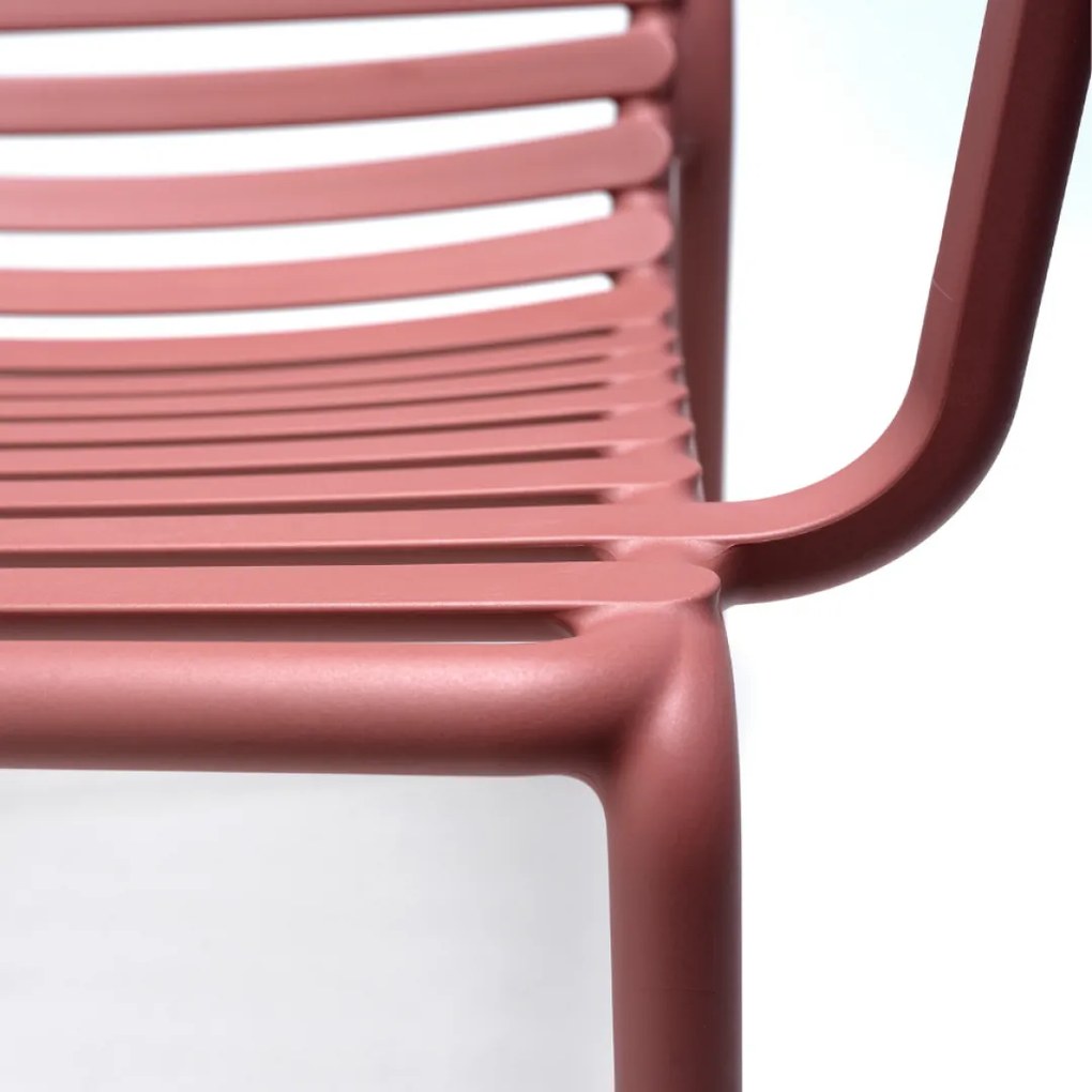 DOGA ARMCHAIR RELAX záhradná stolička s podrúčkami marsala