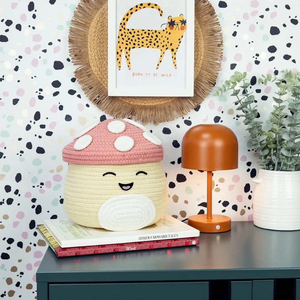 Béžový látkový detský kôš na hračky ø 23x22 cm Fizz Malcolm – SQUISHMALLOWS