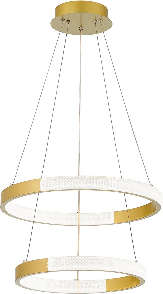 Toolight Toolight, LED závesné osvetlenie, 38W, 3000K, LHJ044-CP2, zlatá, OSW-60027