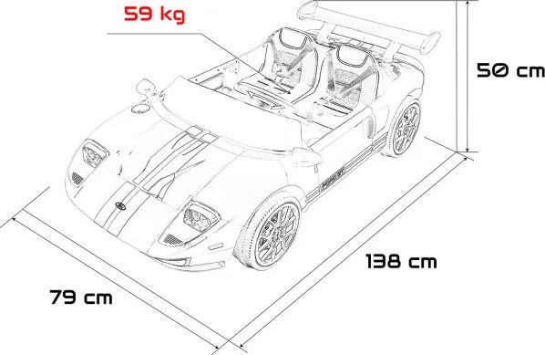 Elektrické autíčko Ford GT sivé