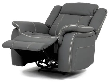 Autronic BONTEC Polohovacie kreslo, elektrické zabudované ovládanie, šedá, ekokoža, TV-4119 GREY Farba: Béžová