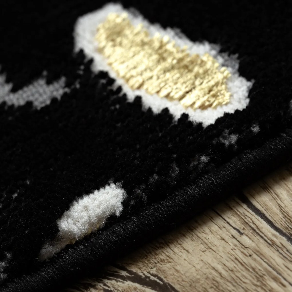 Kusový koberec Allure 1967 black/gold, 200x290, čierna, kancelária, Dywany Łuszczów
