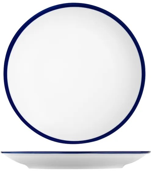 Jedálenská súprava 24 ks biela/modrá/porcelán