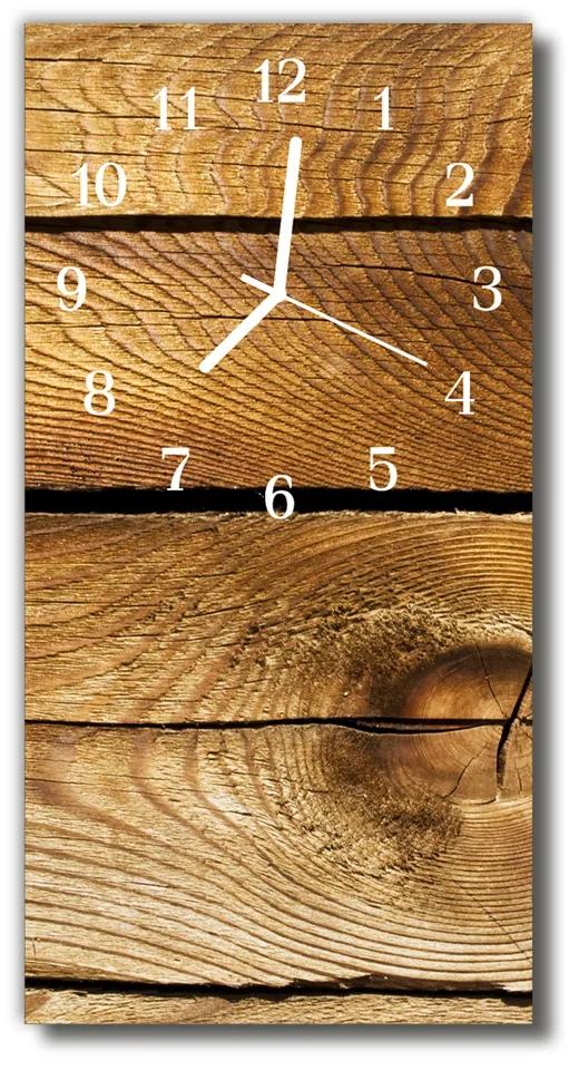 Nástenné hodiny vertikálne Hnedé drevo 30x60 cm