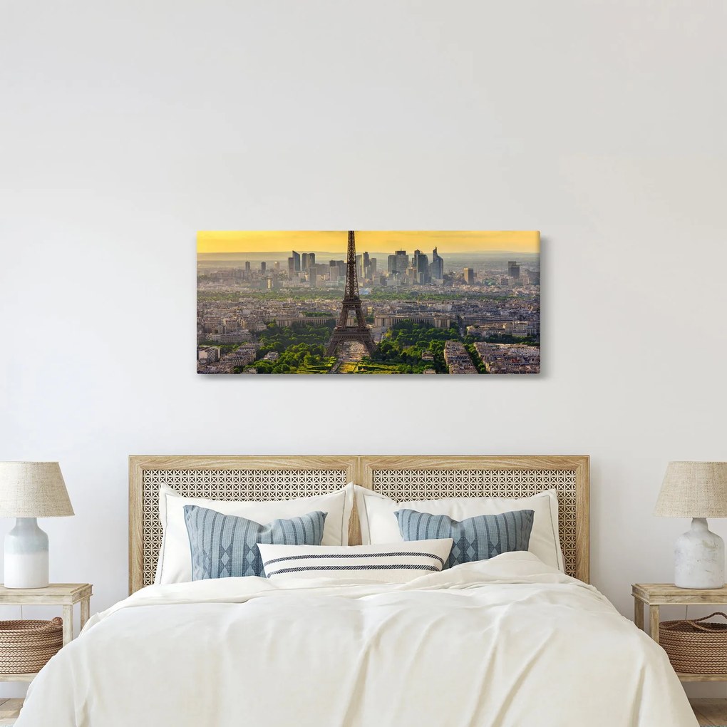 Obraz - Panoráma Paríža (120x50 cm)