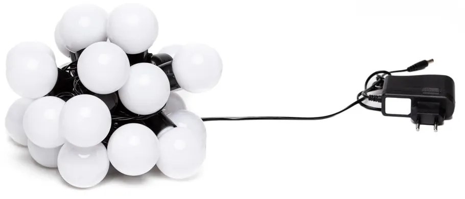 Biela svetelná reťaz s LED žiarovkami Bonami Essentials, 20 svetielok