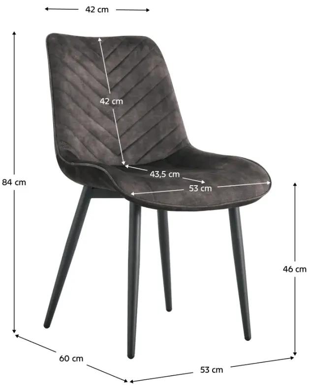 Jedálenská stolička, hnedá/čierna, ZAINA TYP 2