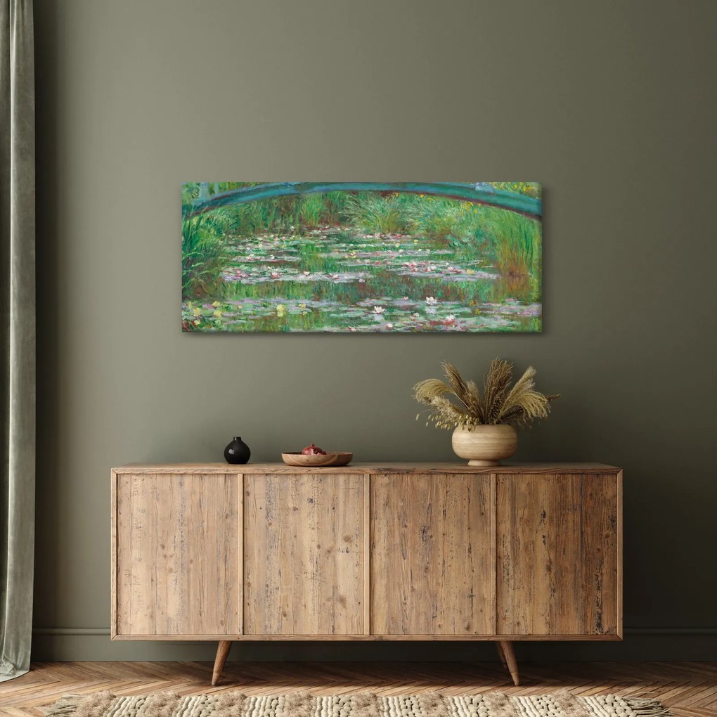 Obraz - Claude Monet, The Japanese Footbridge, reprodukcia (120x50 cm)