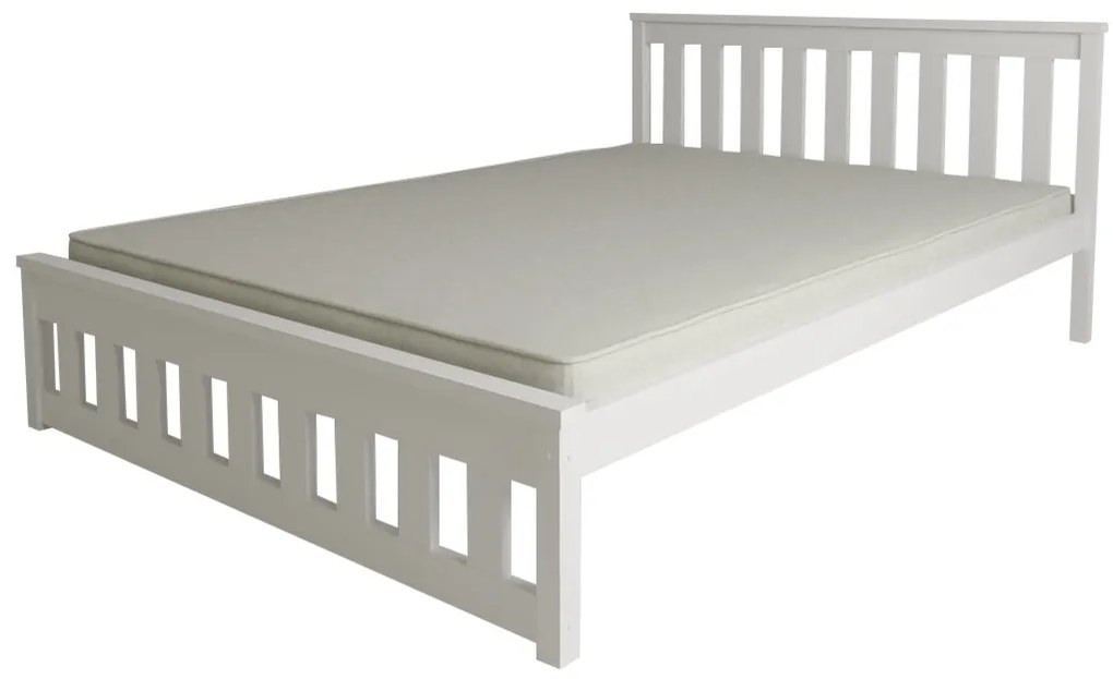Posteľ MAICA 90 x 200 cm, biela Rošt: S latkovým roštom, Matrac: Matrac DELUXE 10 cm
